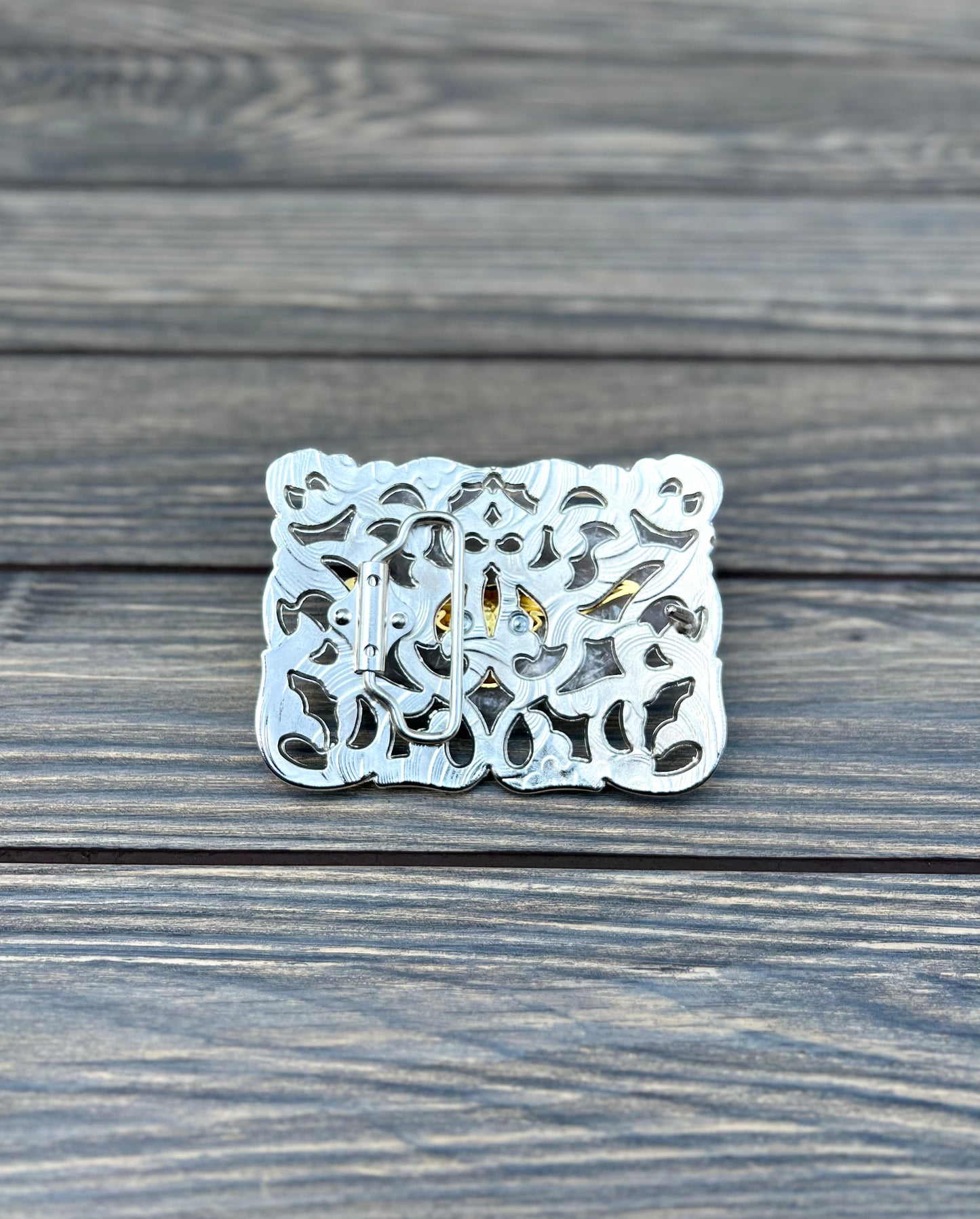 longhorn buckle in a rectangle figure