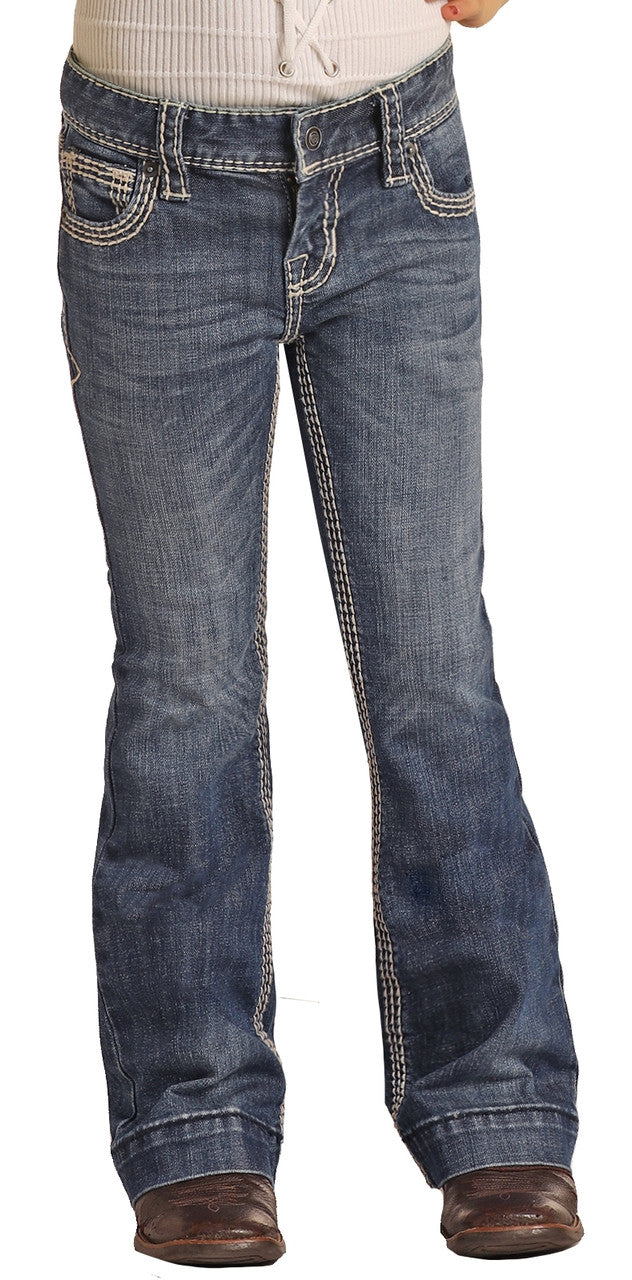 Rock & Roll Denim Extra Stretch Dark Wash Trousers