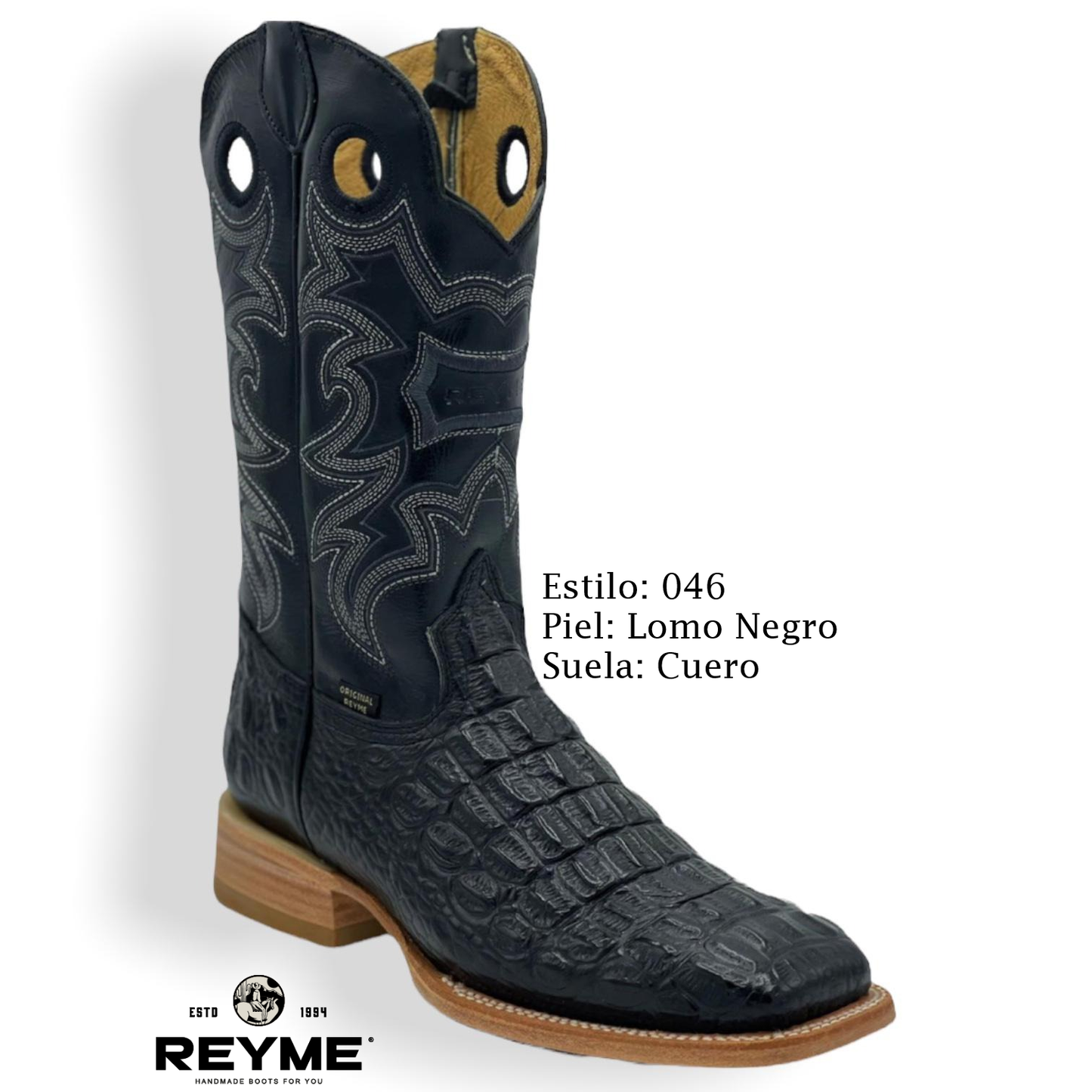 Reyme Boots-046 Lomo Negro Cuero