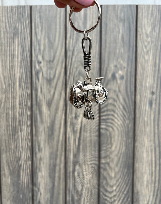 Horse Saddle Keychain