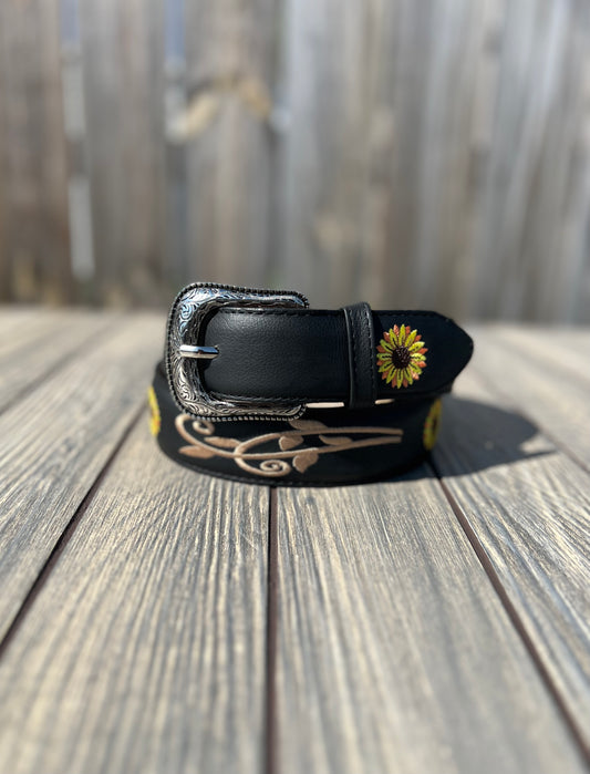 Black Sunflower Belt