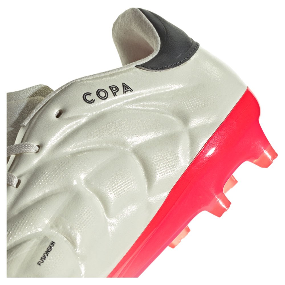 adidas Copa Pure 2 Elite Firm Ground Soccer Cleats in the color white/Ivory. step up your game with these top-of-the-line cleats
