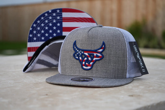 hat with United States / America logo design, flat hat